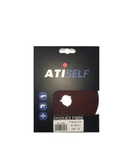 ATI Abrasifs Techniques Industri ATI - Disque Fibre Ø125mm Pour Le Bois Et Métal En Grain De 36, 80 Et 120
