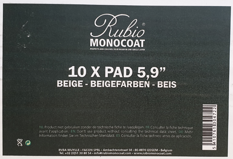 RUBIO MONOCOAT - Pad Beige - ø150mm Pour Appliquer Avec Une Ponceuse Orbitale (ép. 10mm) – Image 2