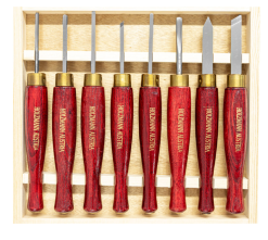 HOLZMANN - HM8TLG Coffret De 8 Outils De Tournage Acier HSS