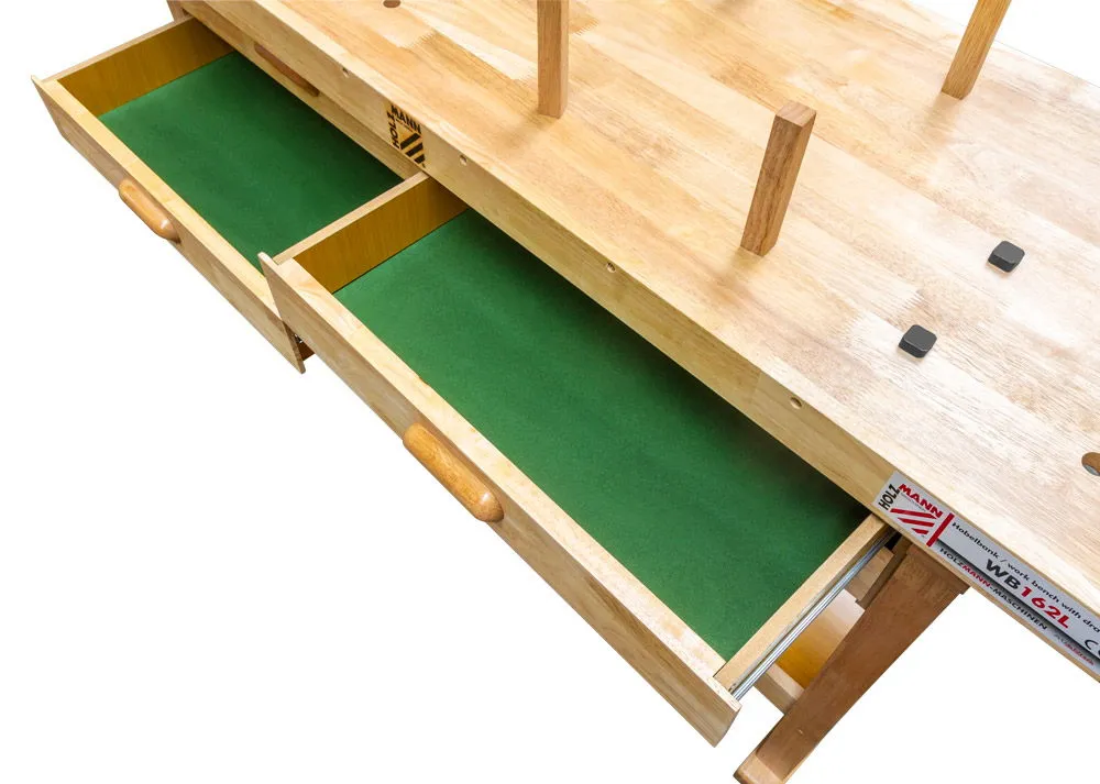 HOLZMANN - WB162L - Établi Bois Massif - 1640 Mm - 4 Tiroirs - Charge 150 Kg – Image 2