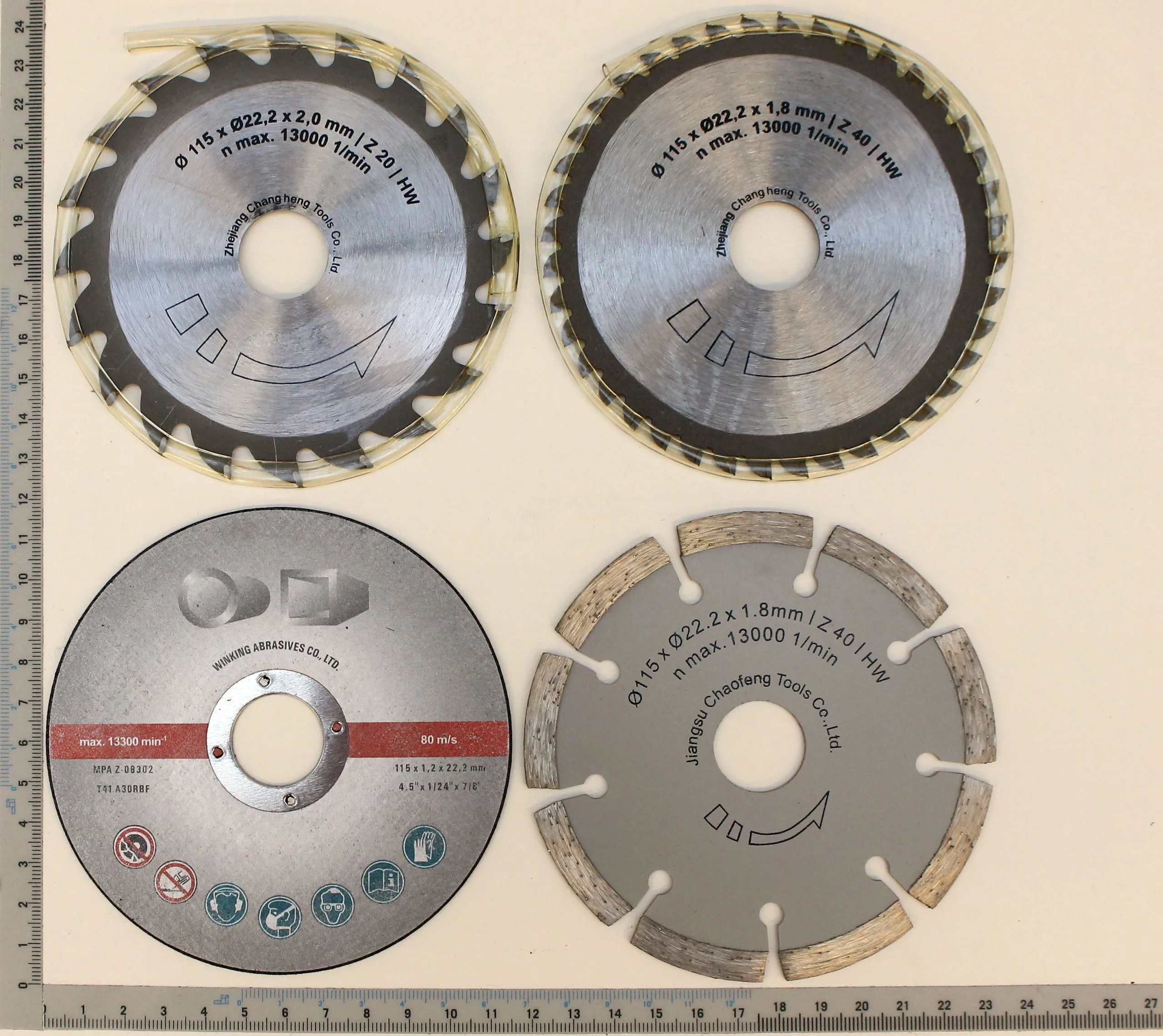 SCHEPPACH - Set De 4 Lames ø115 Mm Pour Scie Plongeante PL 305 – Image 2