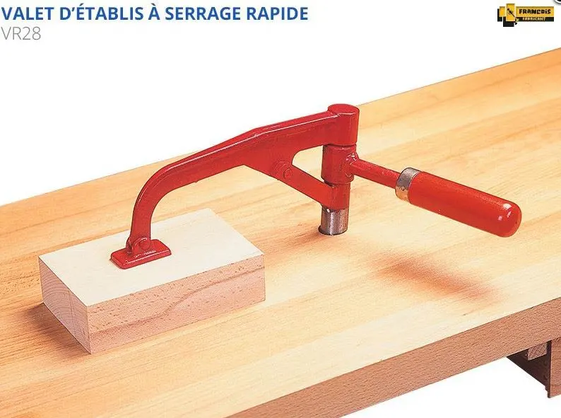 ETABLIS FRANCOIS - VR28 - Valet D'établi à Serrage Rapide - Diamètre 28 Mm